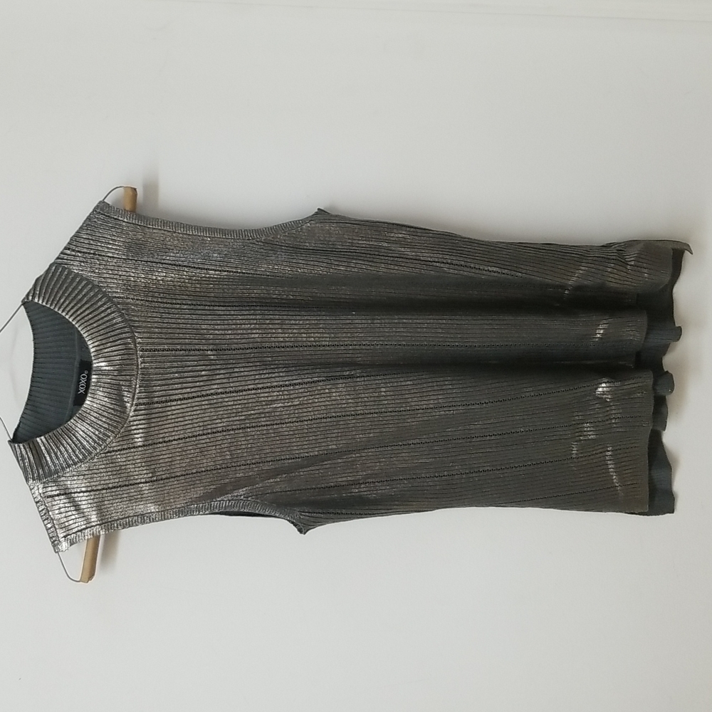 Gray Metallic Blouse